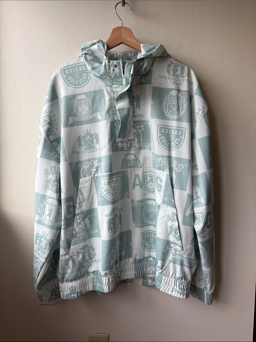 adidas Men's Go-to Anorak 1/4 Jacket With Golf Graphic Print Size Large